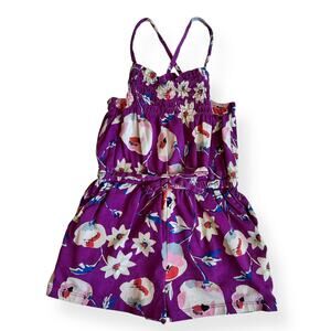 Tea Collection Smocked Sleeveless Floral Romper